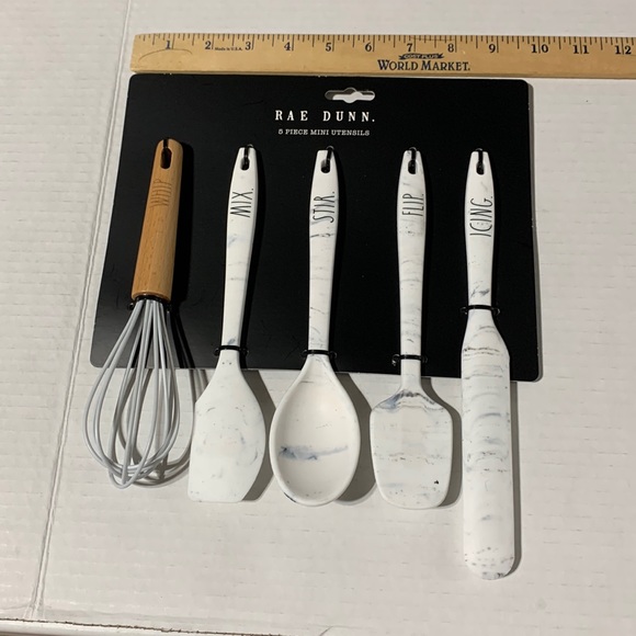 NWT Rae Dunn White Mini Utensil Set 5 Piece-Super cute❤️ - Picture 2 of 2